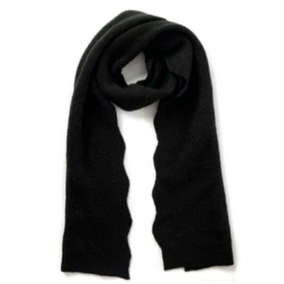 INC International Concepts Black Chevron Knit Muffler Scarf Women's One Size NWT - Picture 1 of 4